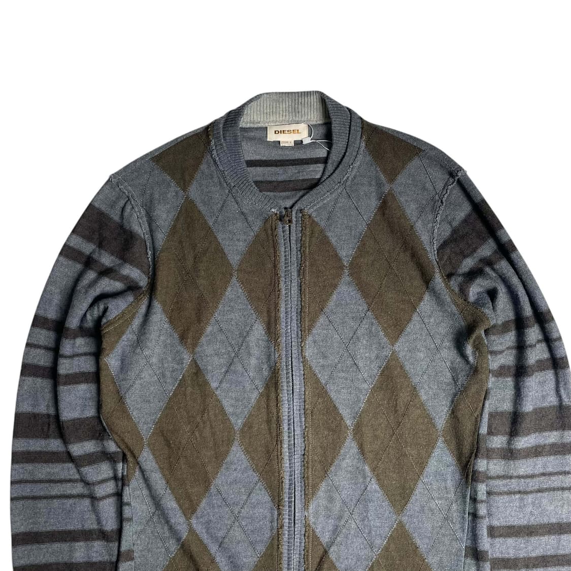 Diesel 아가일 컷오프 디테일 집업 자켓 상품이미지2