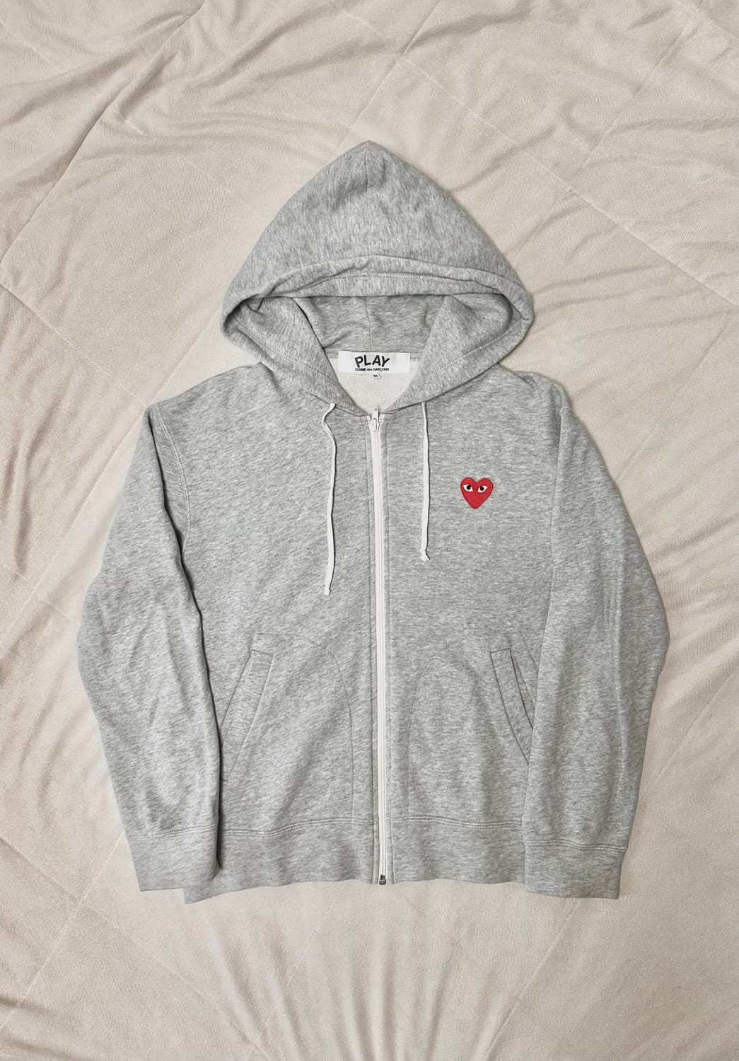 꼼데가르송 플레이 그레이 후드집업 상품이미지1