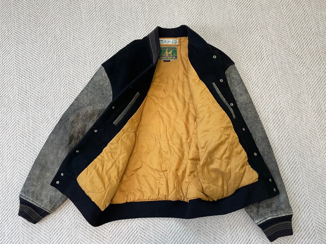 90s us mac 맥호프 레더 바시티 자켓 J03913 상품이미지9