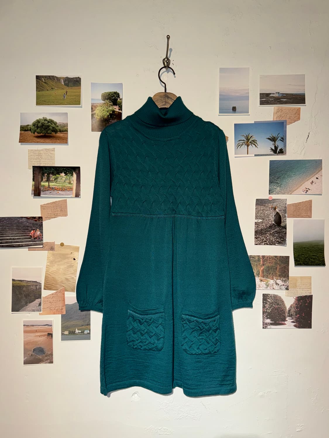 폴라 니트 원피스 상품이미지1