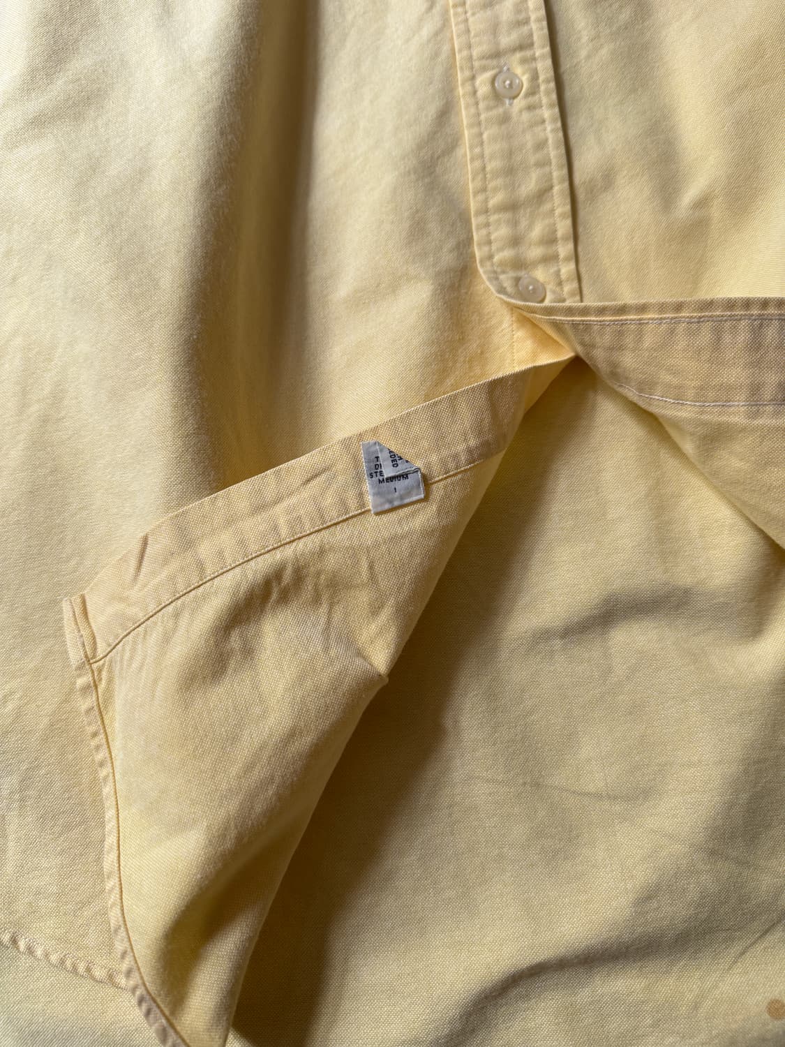 [XL]90s 폴로 랄프로렌 BIG SHIRT 라이트옐로우 옥스포드 셔츠 상품이미지5