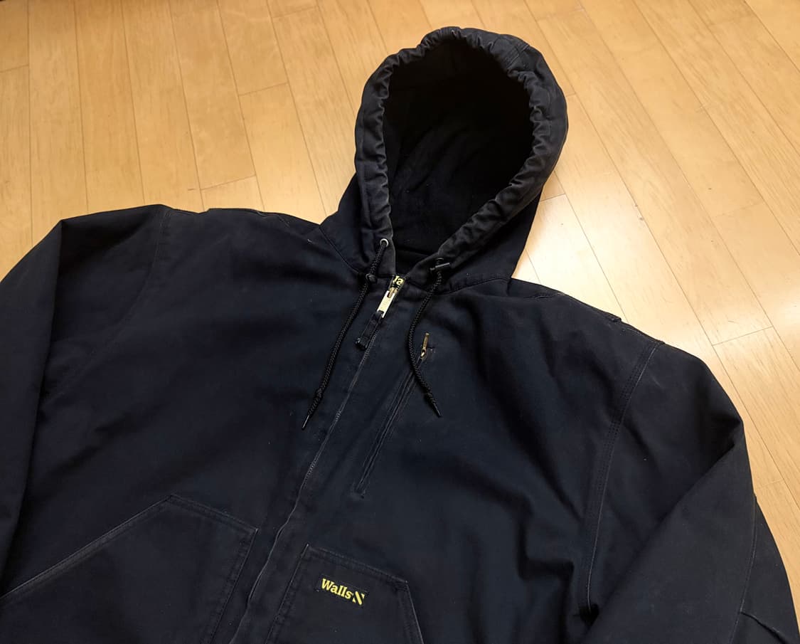 [Walls] 블랙 캔버스 후드 워크 자켓 (칼하트 엑티브맛) 상품이미지2