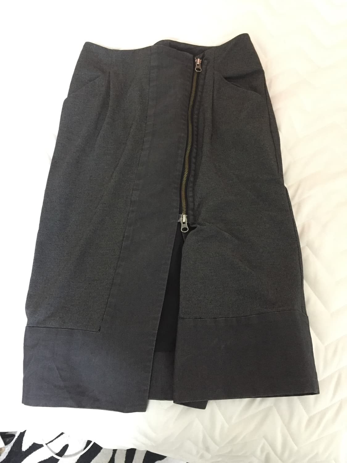 일본빈티지 사선지퍼 미디 스커트 꼼데 아방가르드 니혼진 오네갸루 샵페어리 상품이미지2