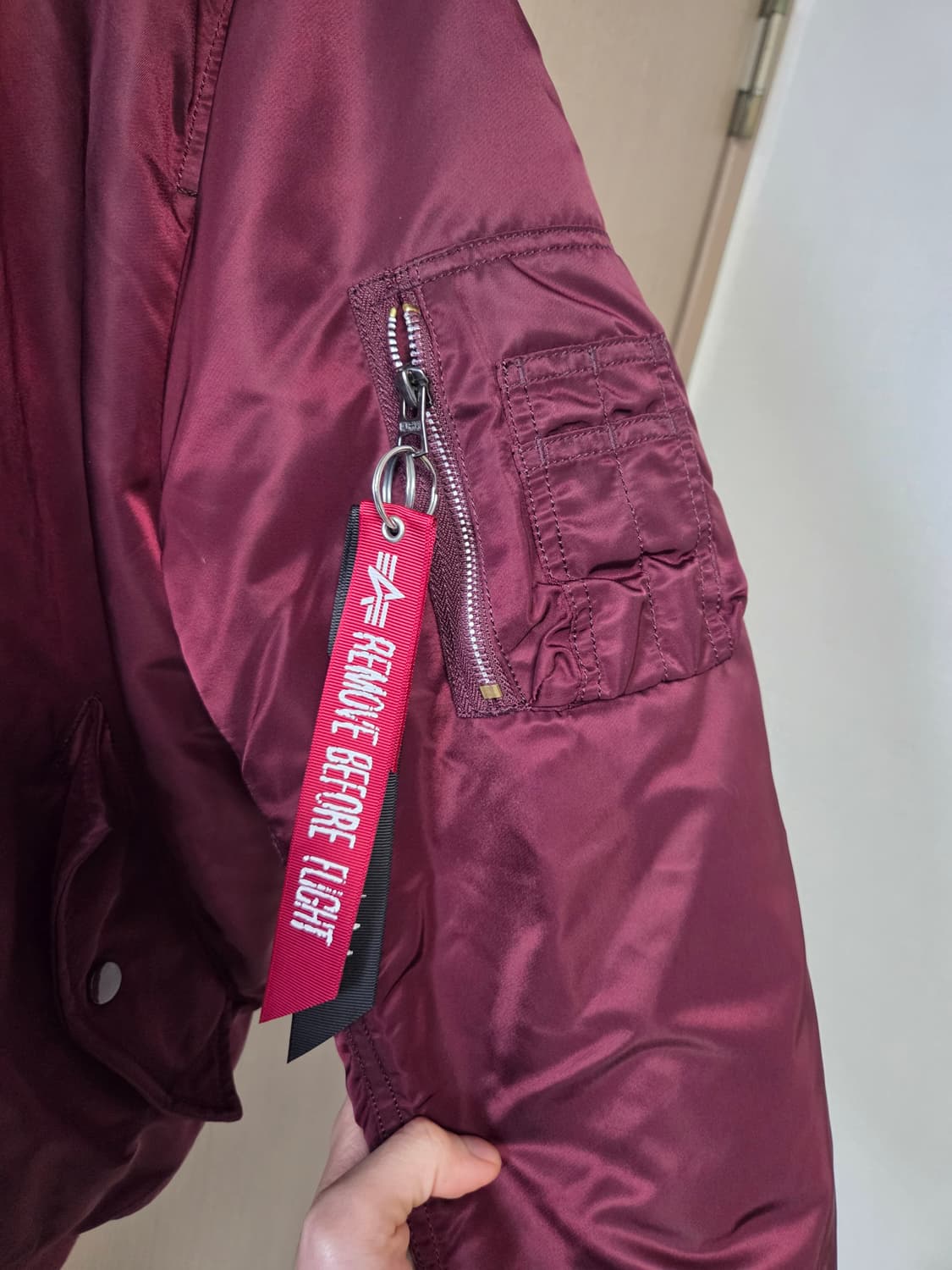 알파인더스트리 헤리티지 MA-1 마룬 L 거의 새상품 상품이미지8