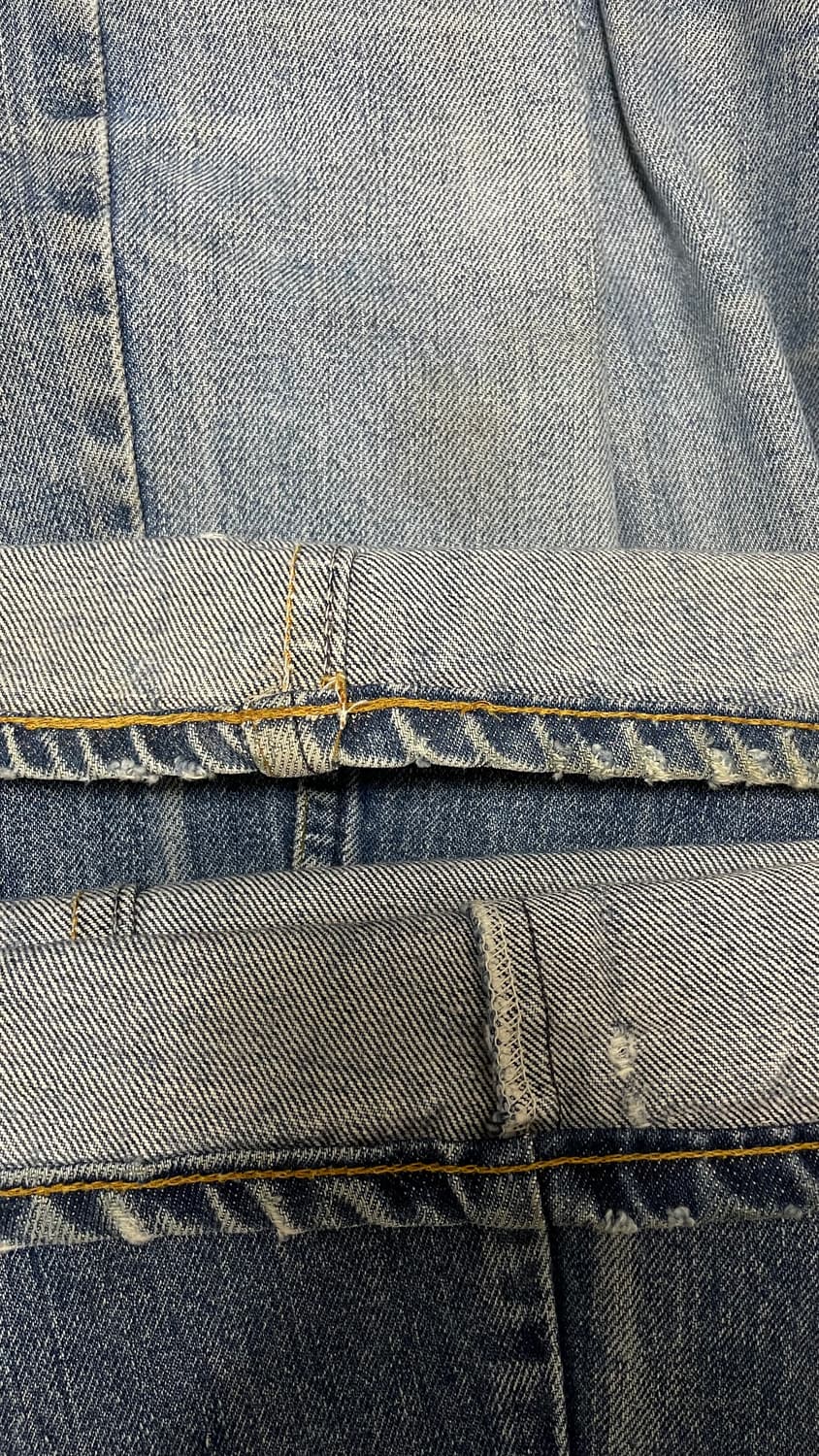 80년대 빈티지 리바이스 646 벨바텀 플레어 부츠컷 진 데님 오렌지 탭 상품이미지4