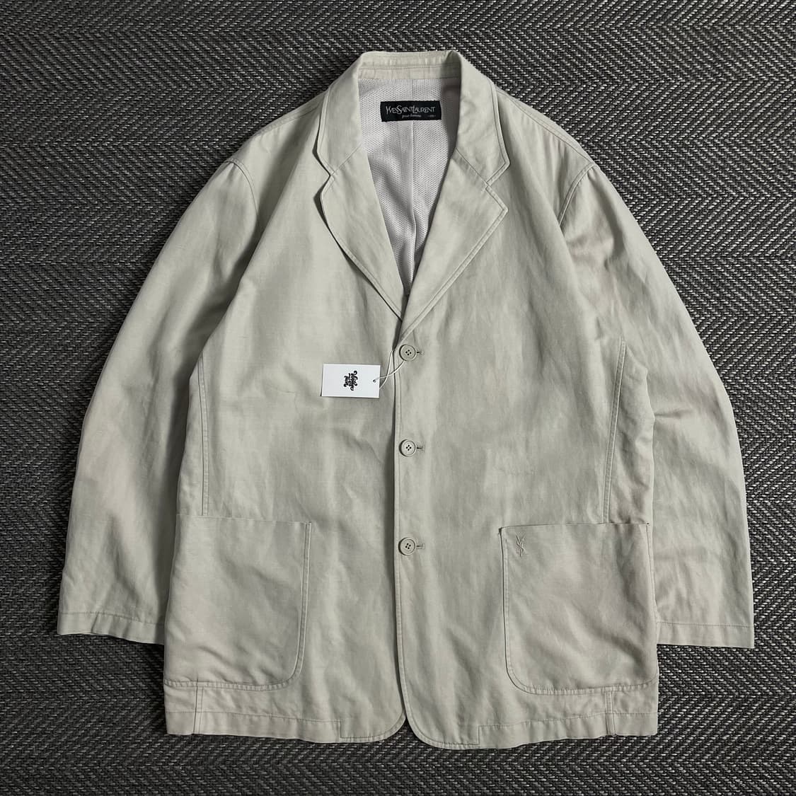 90s 입생로랑 자수로고 아카이브 미니멀 블레이저o 3012 상품이미지1