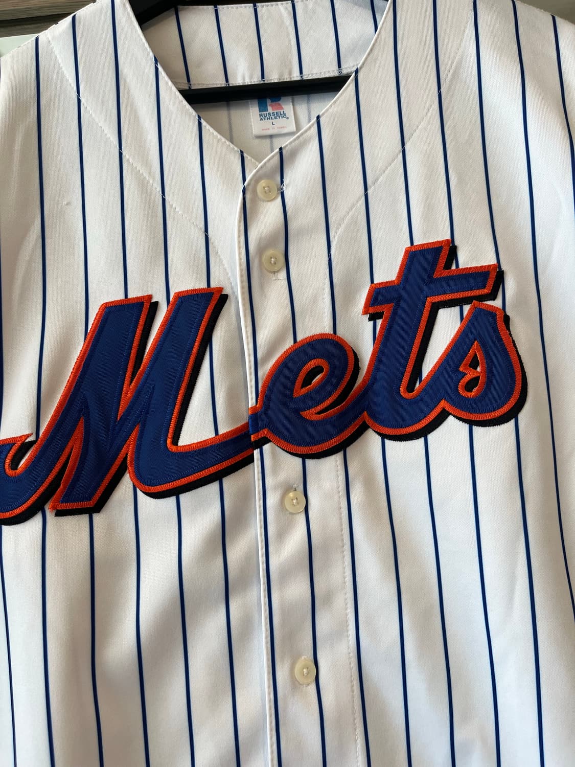 RUSSELL ATHLETIC 러셀 화이트 네이비 스트라이프 로고 뉴욕  상품이미지2