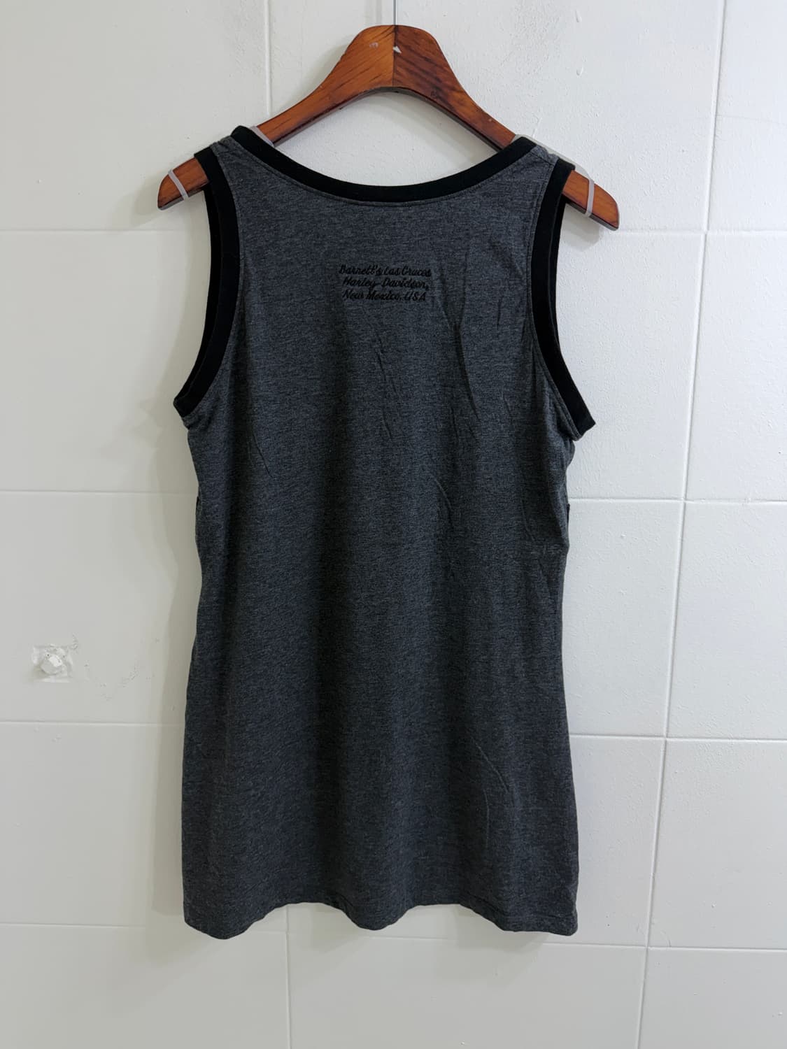 (상의 세트) 할리데이비슨 그레이 원피스 나시 + 흑청 크롭 자켓 상품이미지8