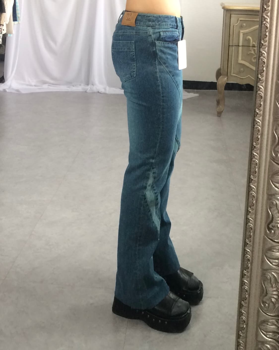 Line stud point denim pants 상품이미지6