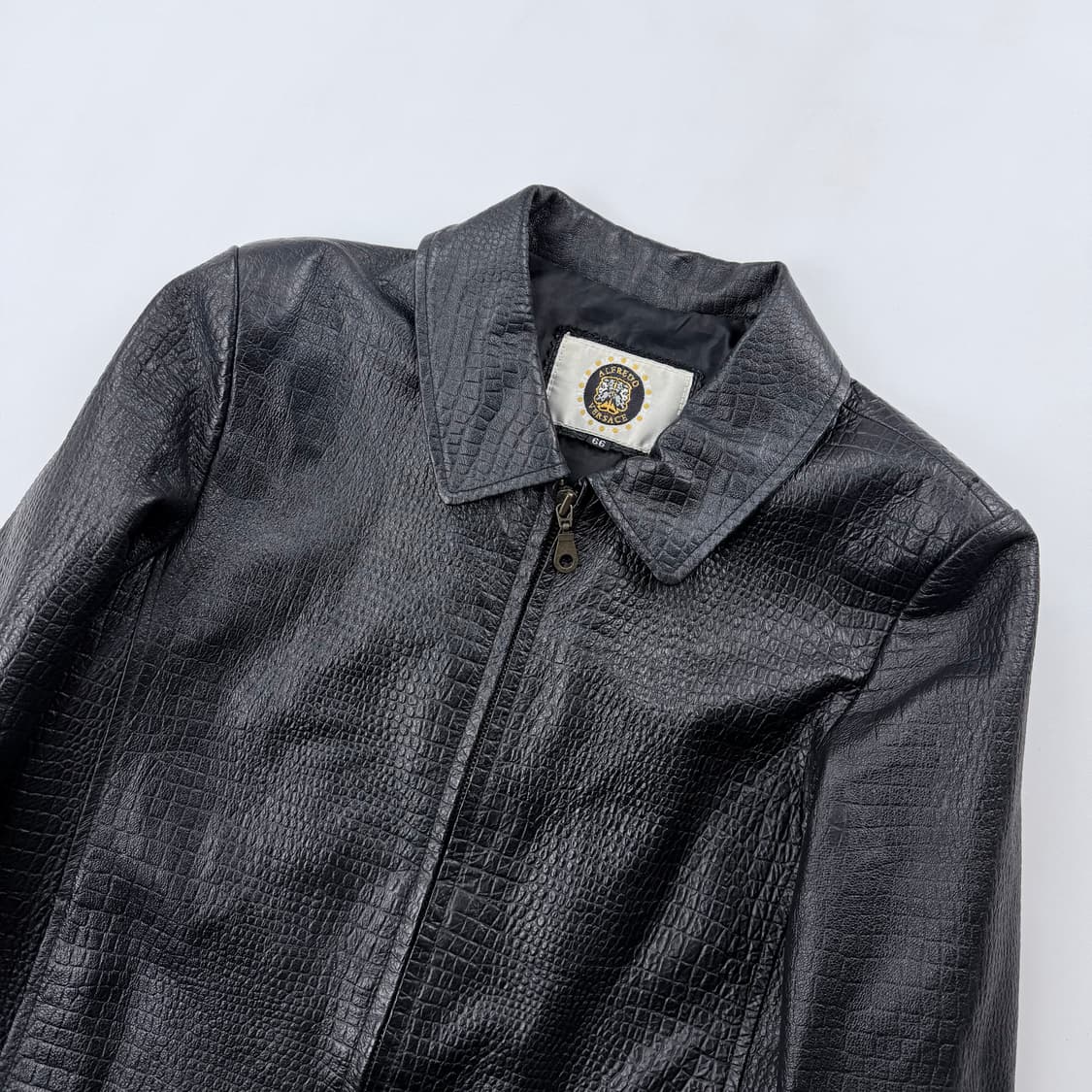 알프레도 베르사체 악어가죽 패턴 가죽 자켓 상품이미지2