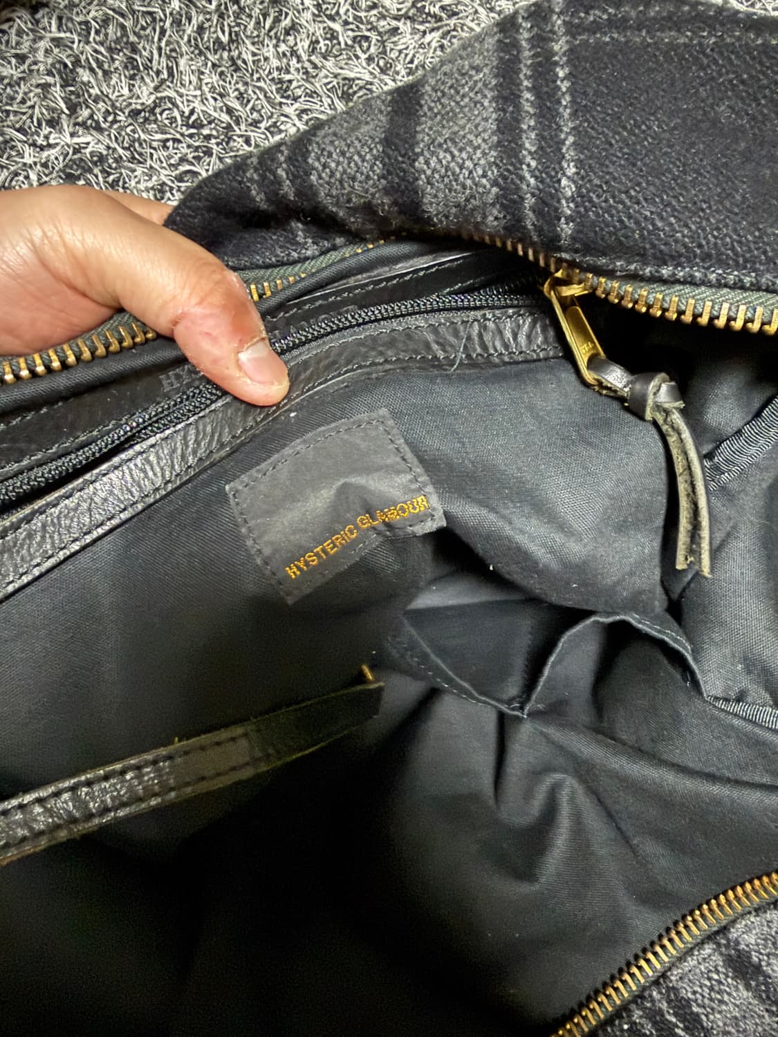 히스테릭 글래머 체크 토트백입니다(유일매물) 상품이미지4