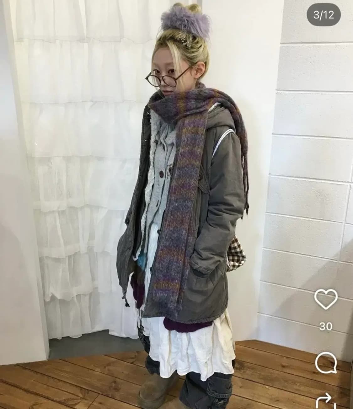 빈티지 후드 야상 코이세이오깔 상품이미지2
