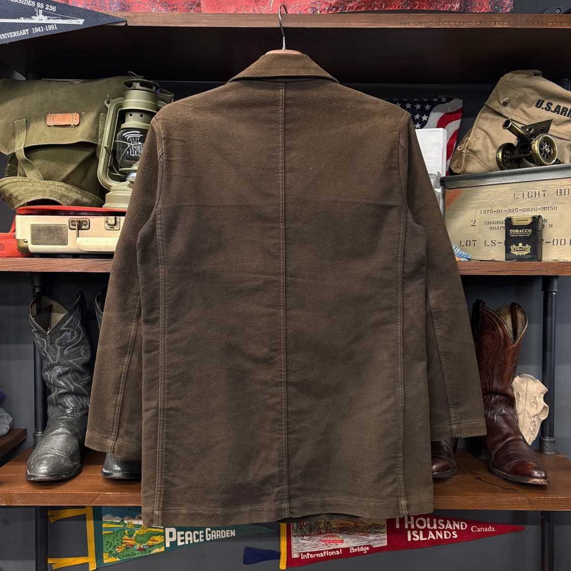 90s 베트라 몰스킨 코튼 프렌치 워크자켓 브라운 N523 상품이미지2
