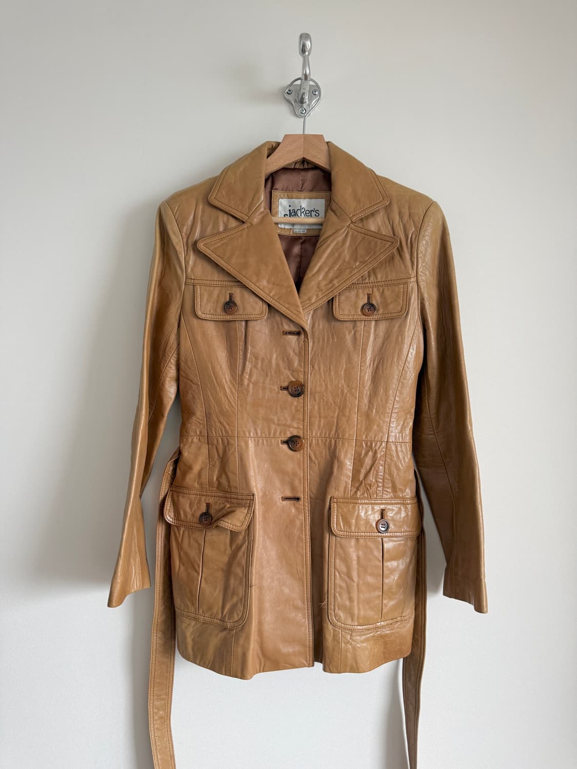 Vintage Jacker's 램스킨 레더 코트 상품이미지3