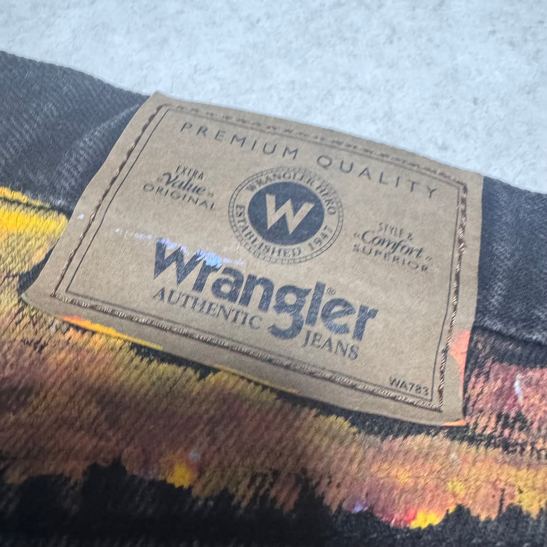 랭글러 후면 아트피스 데님팬츠 상품이미지3