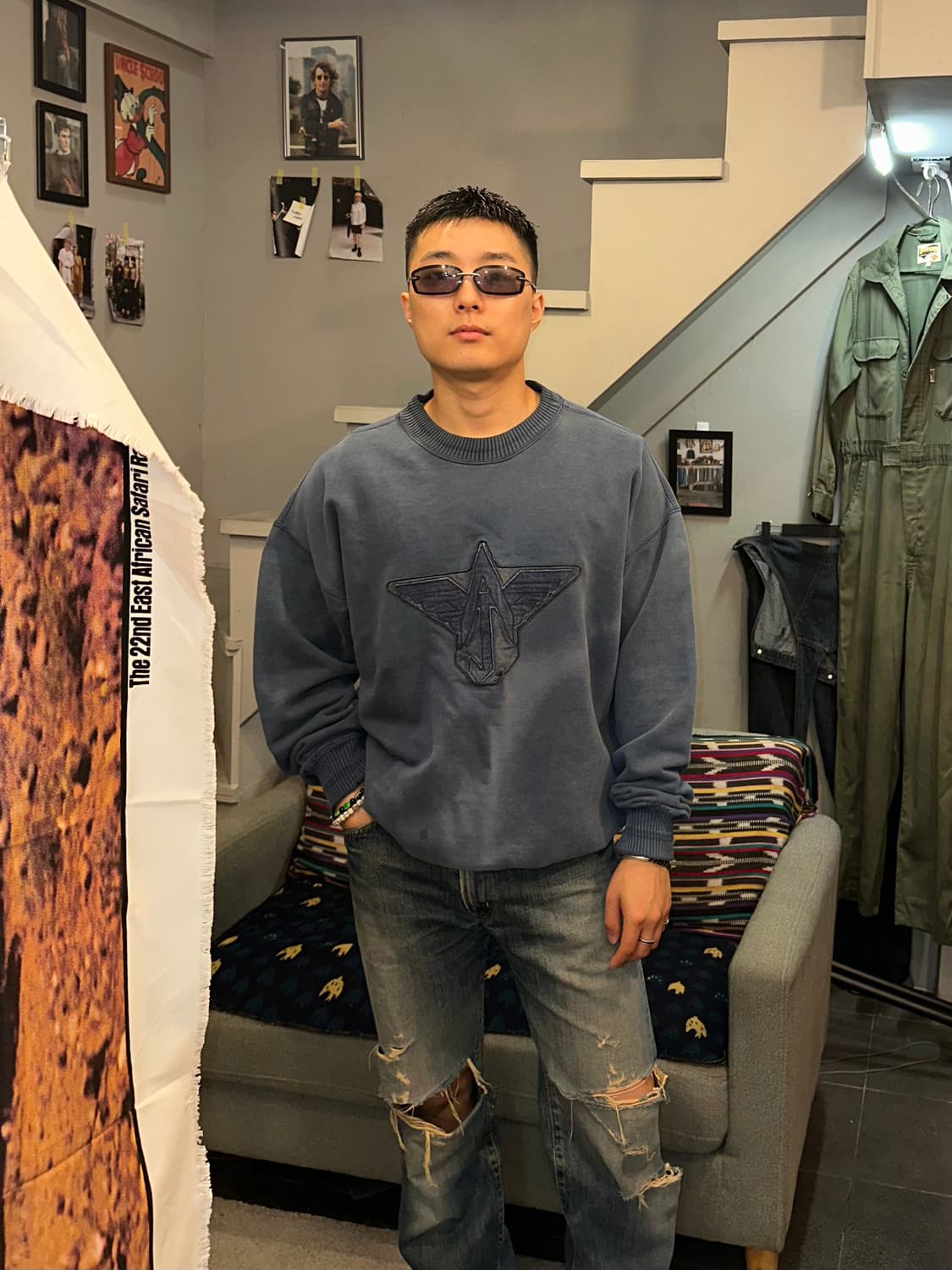 90‘s Armani Jeans logo Italy sweatshirt 상품이미지1