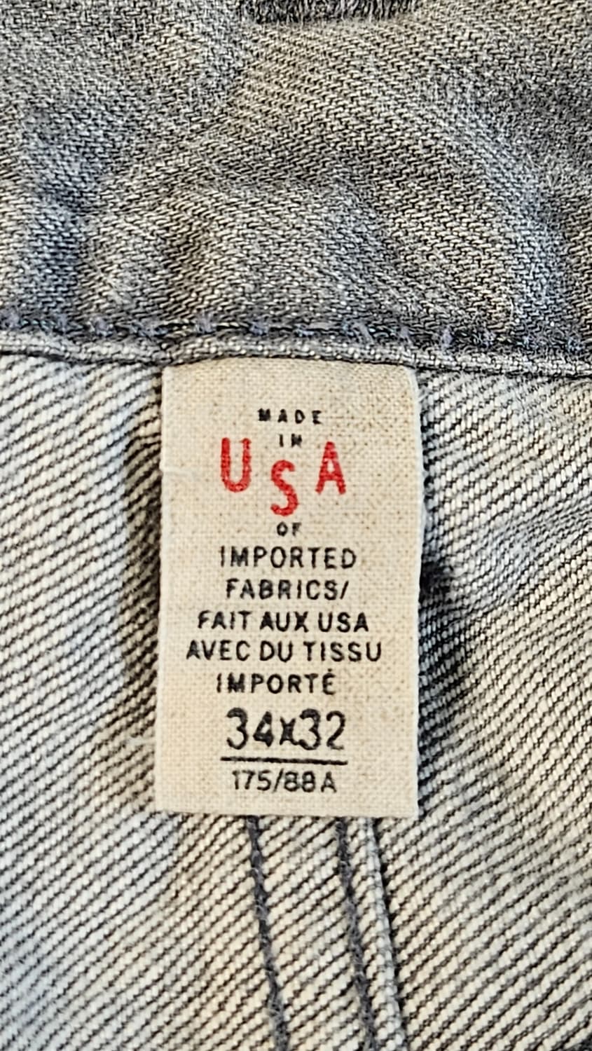 RRL Grey Selvage Straight Leg  Jeans 34 상품이미지6