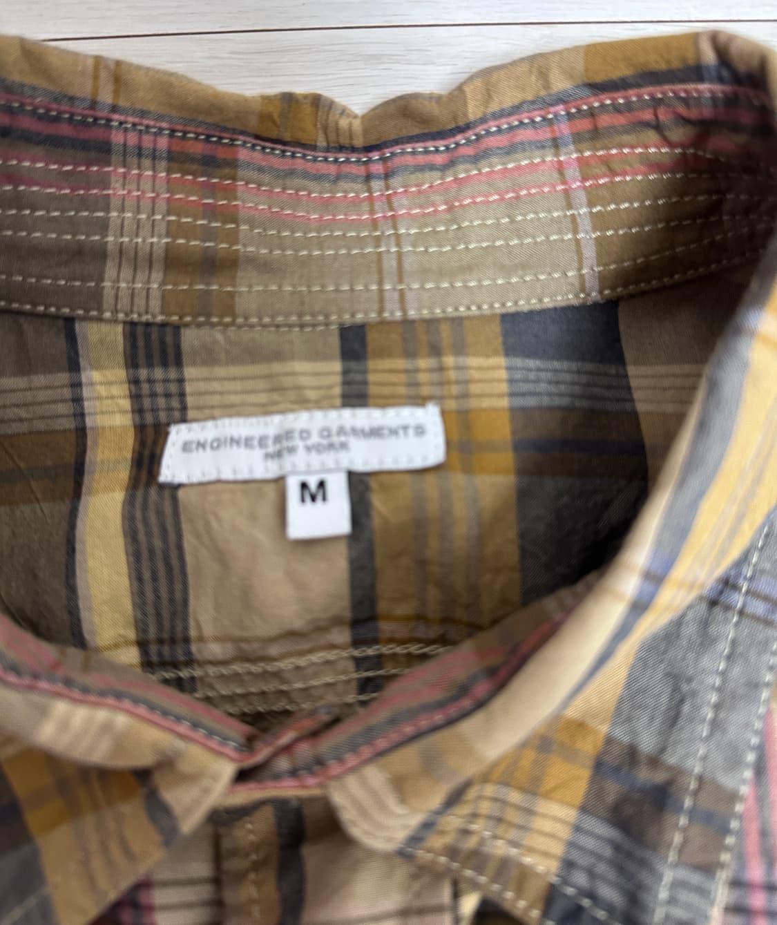 택포)25ss 엔지니어드가먼츠 마드라스 워크셔츠 m 판매 상품이미지3
