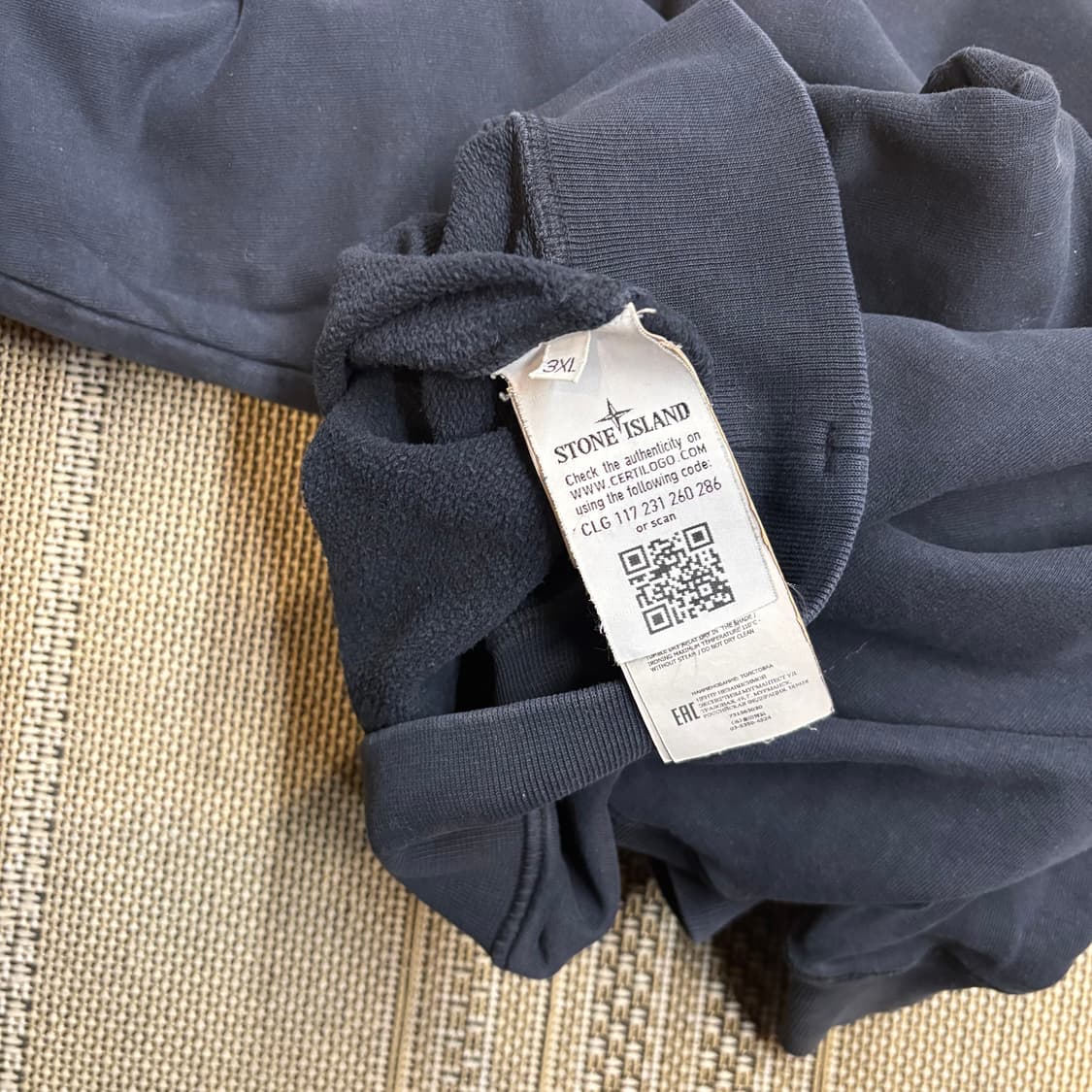 스톤아일랜드 페이딩 다크 네이비 스웻셔츠 상품이미지6