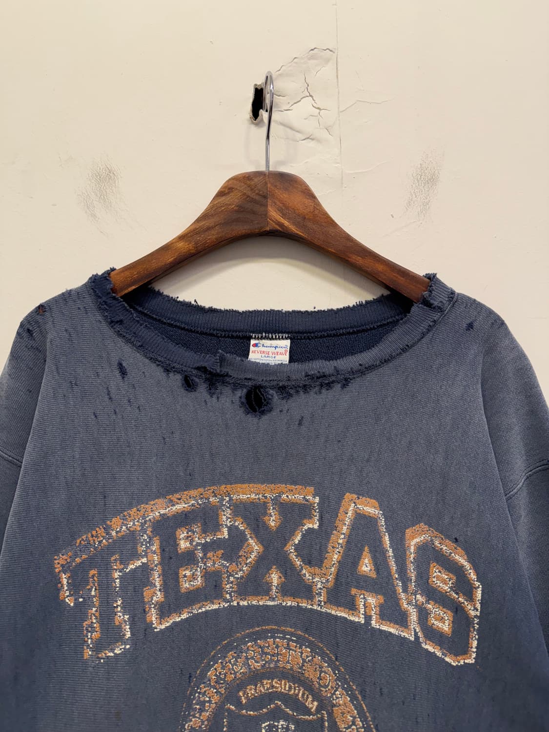 90s USA 빈티지 챔피온 리버스위브 TEXAS 스웻 셔츠 상품이미지3
