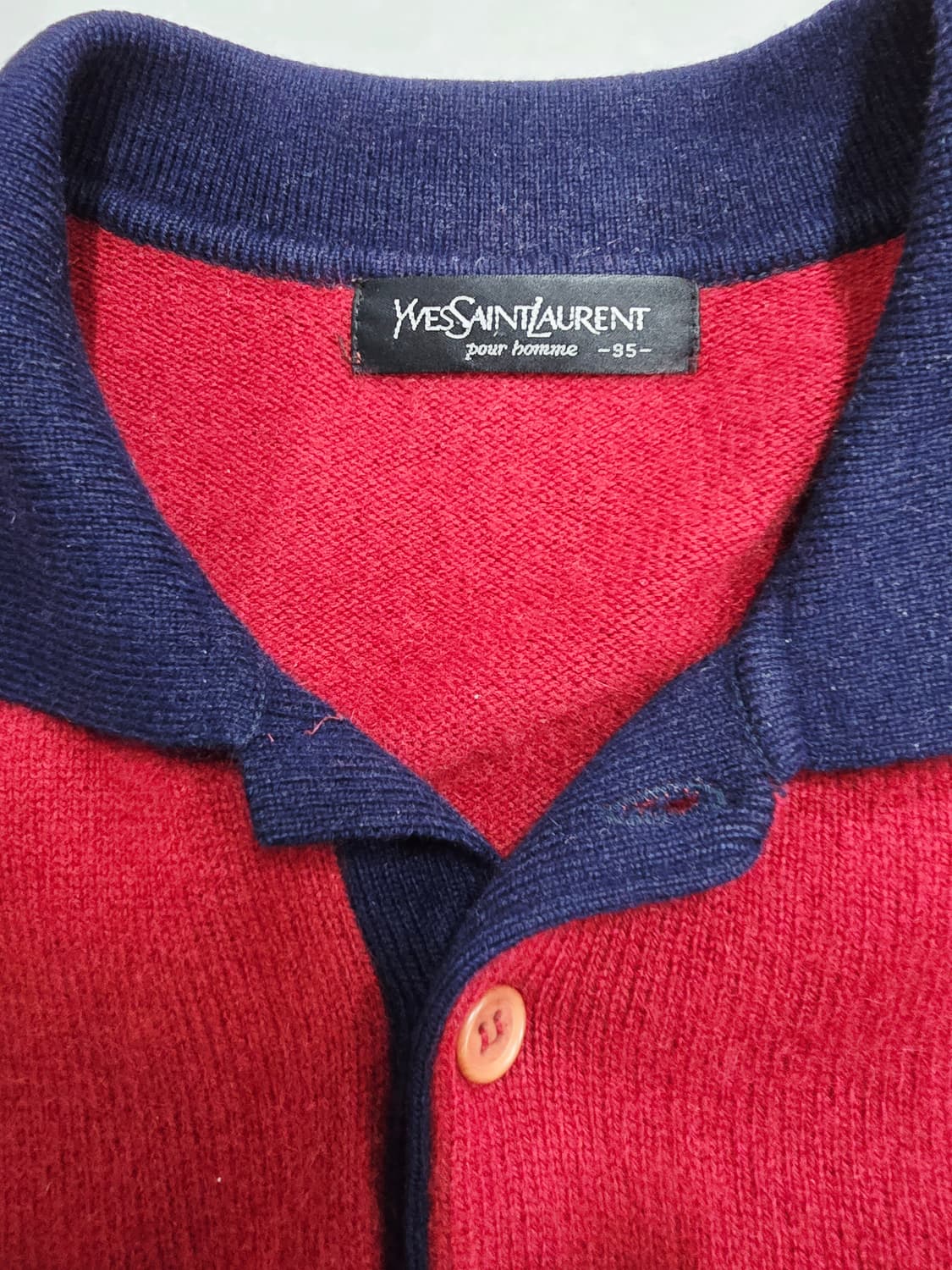 입생로랑 레드 카라넥 니트 올드스쿨 상품이미지9