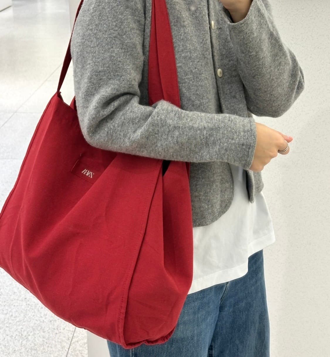 (새상품)ZARA 자라 레드 에코백 토트백 숄더백 자라 가방 여행가방 상품이미지2