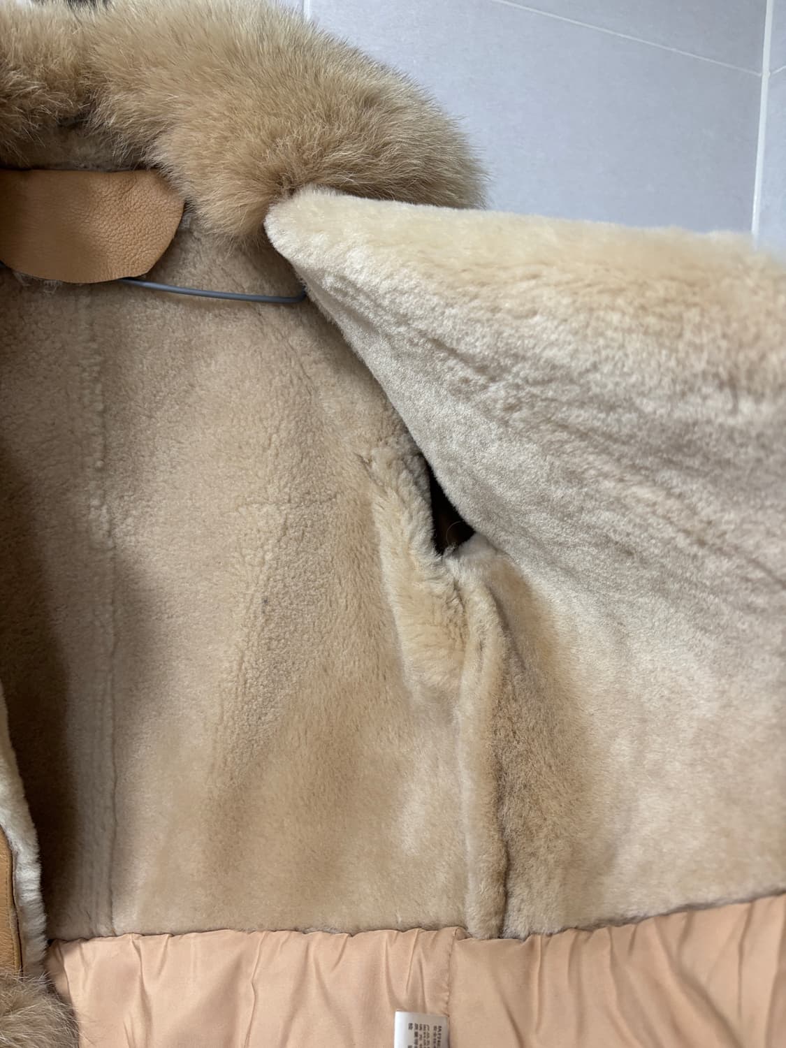 폭스배색 양털 라이더 상품이미지4