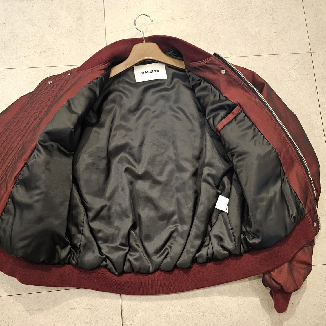 알렌느 버건디 봄버 burgundy  상품이미지3