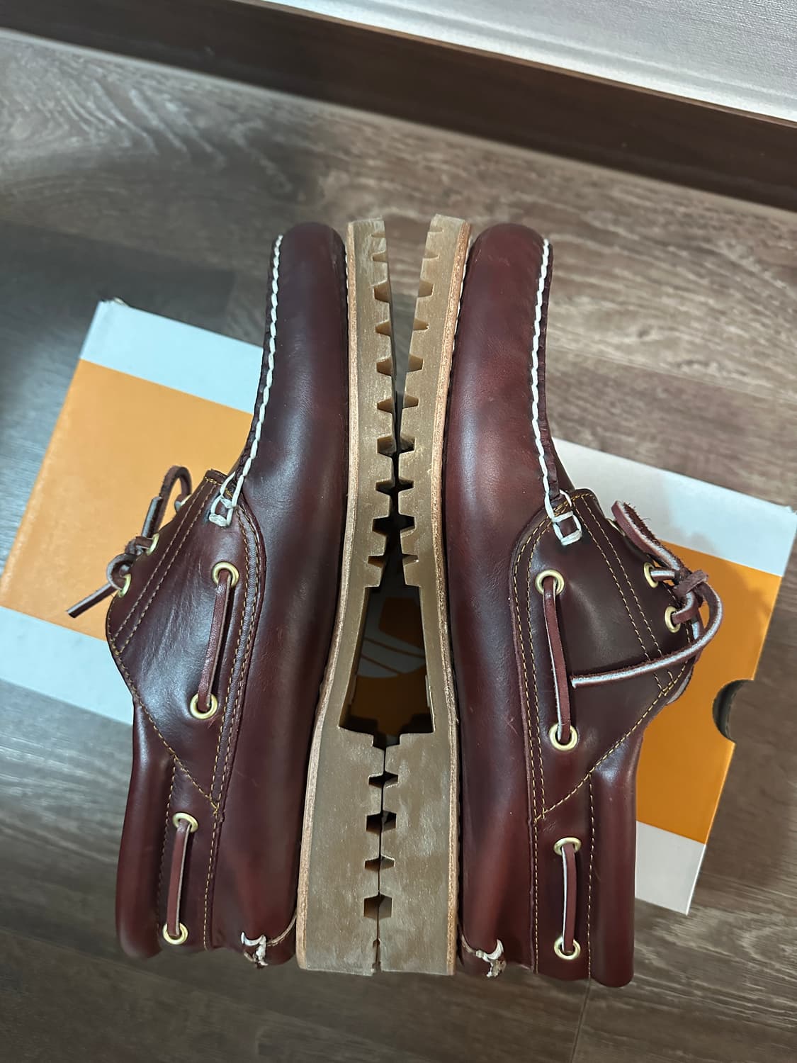 팀버랜드 보트슈즈 3아이 버건디 280 상품이미지3