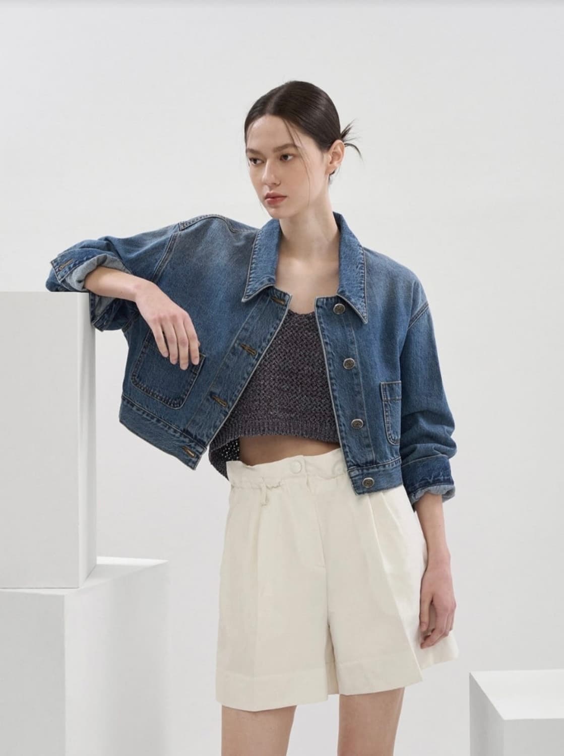 타임 한섬 타임자켓 크롭자켓 한섬자켓 상품이미지1