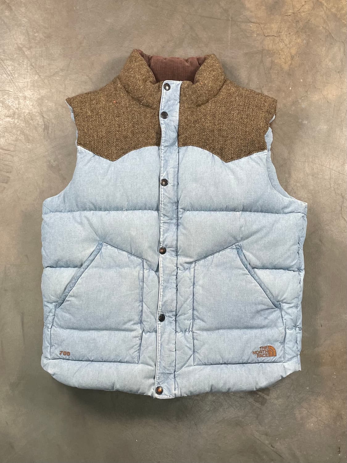 노스페이스 데님 패딩조끼 상품이미지1