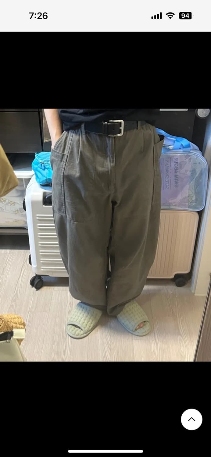 [XL]밀로아카이브 더블 라운드 팬츠 카키브라운 상품이미지6