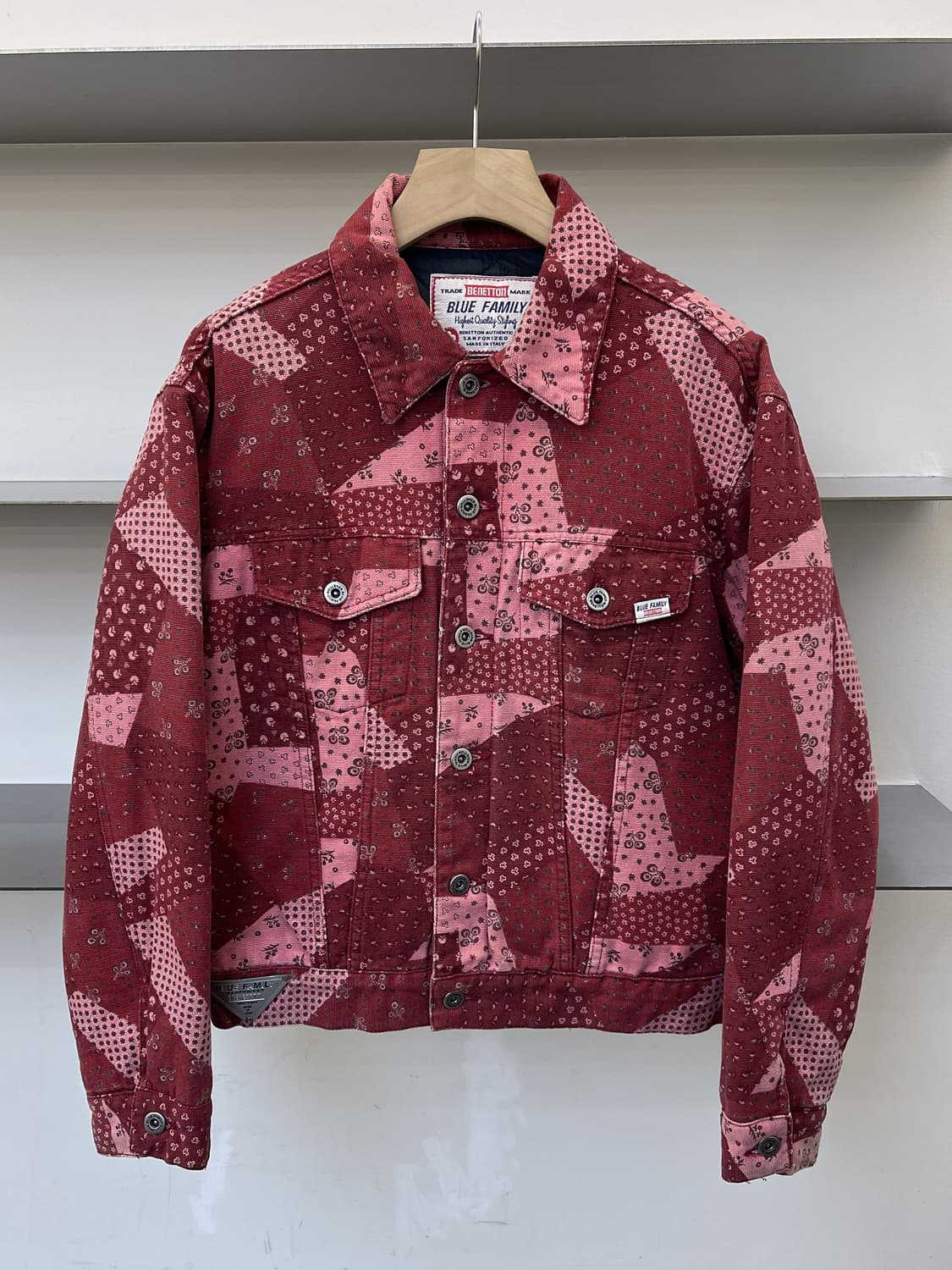 베네통 90s 블루 패밀리 트러커 자켓 상품이미지1