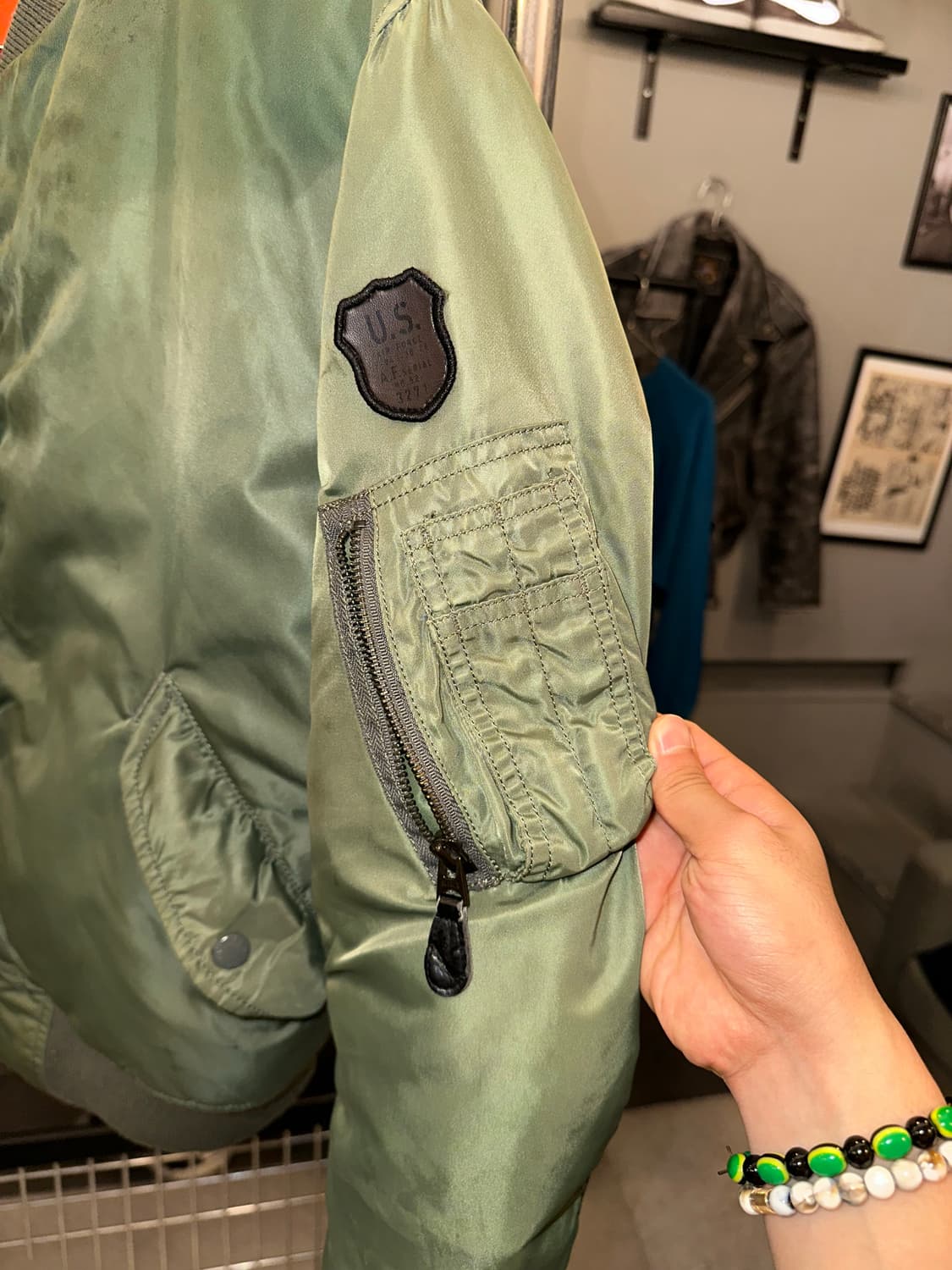Avirex back logo Ma-1 flight jacket 상품이미지9