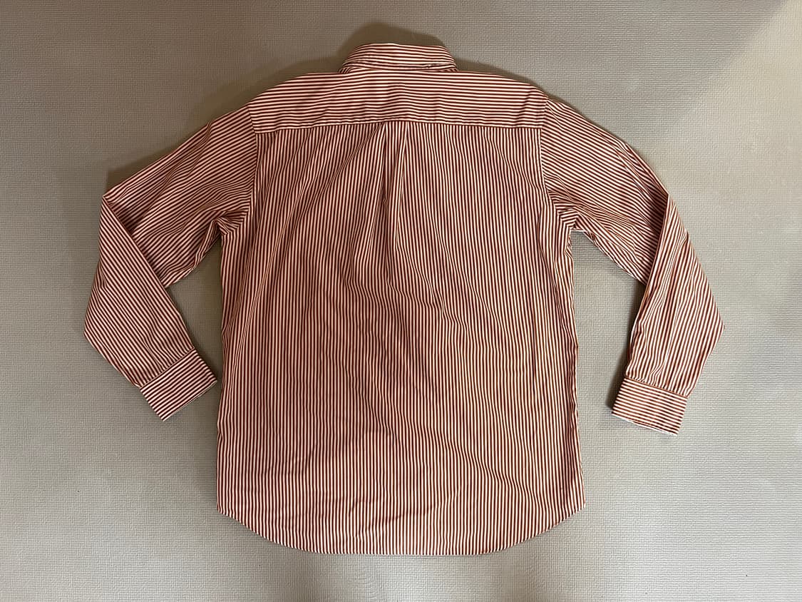 무료배송 1회 착용 - 유니클로 스트라이프 긴팔셔츠(오렌지) XL 상품이미지2