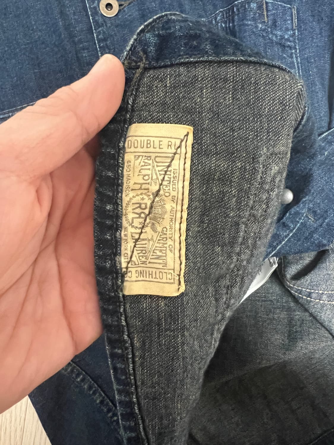 택포45) RRL 더블알엘 셀비지 데님 엔지니어 자켓 S 하트빌 워시 상품이미지8