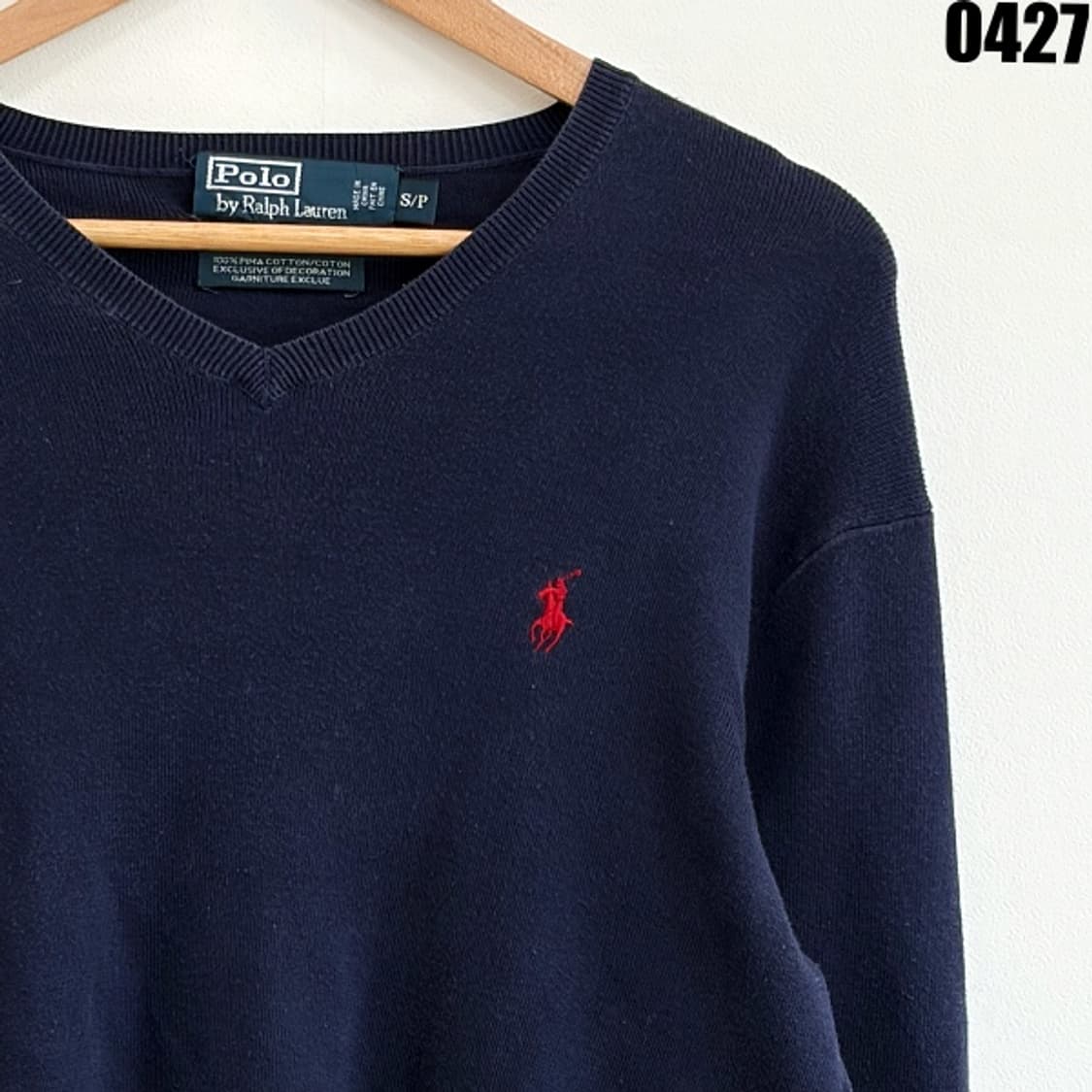 폴로 랄프로렌 V넥 니트 스웨터 S 0427 상품이미지2