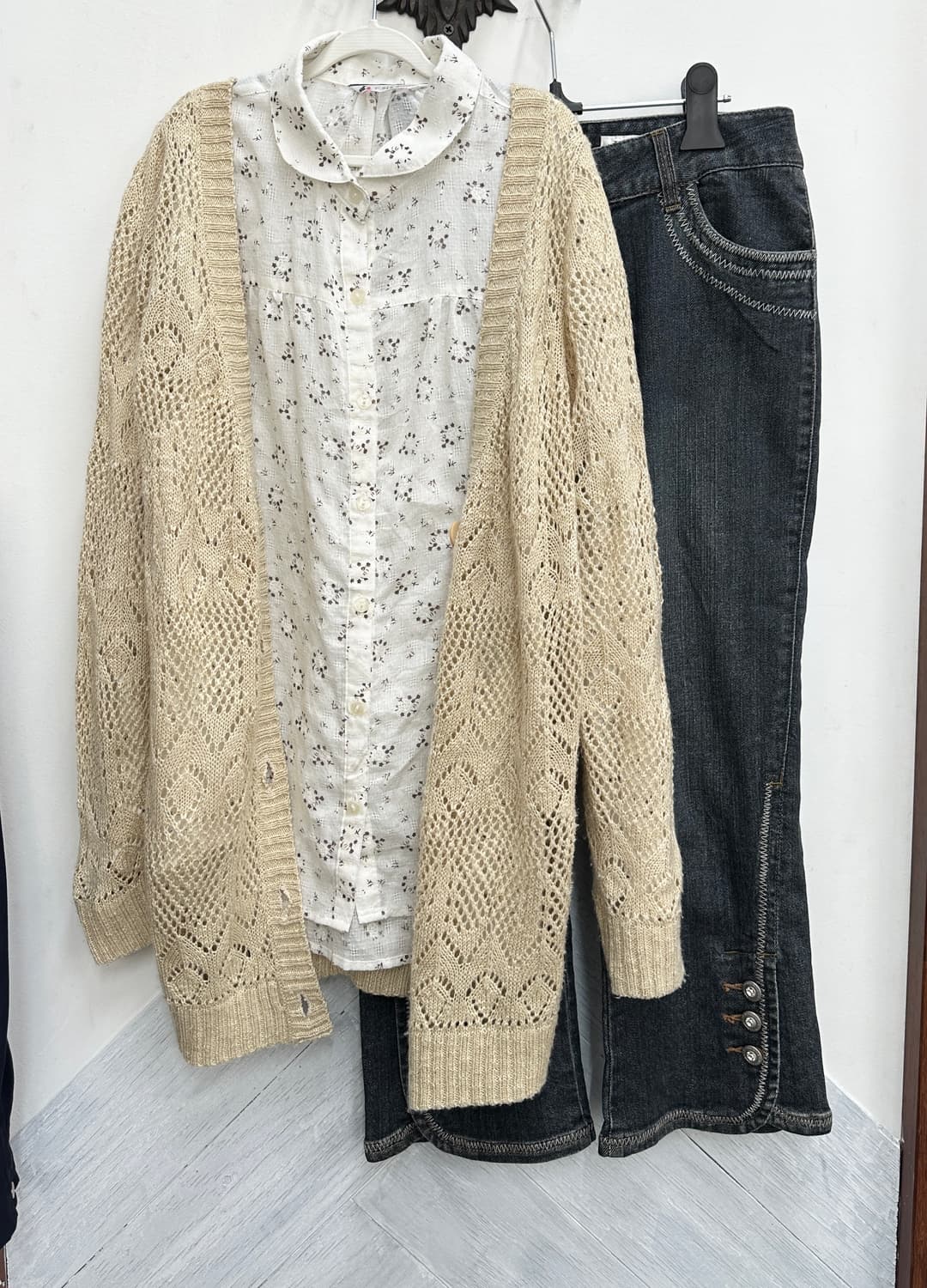 🌼하구미의  월요일의 아침 코디세트 🌼너드걸 모리걸 레이어드 셔츠 상품이미지2