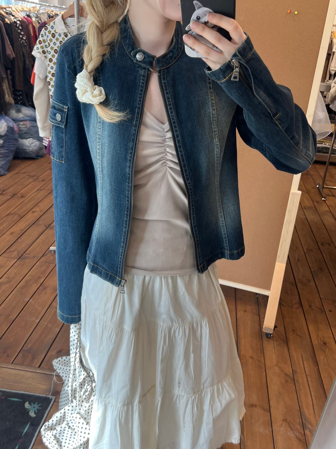 게스 블루 데님 자켓 상품이미지5