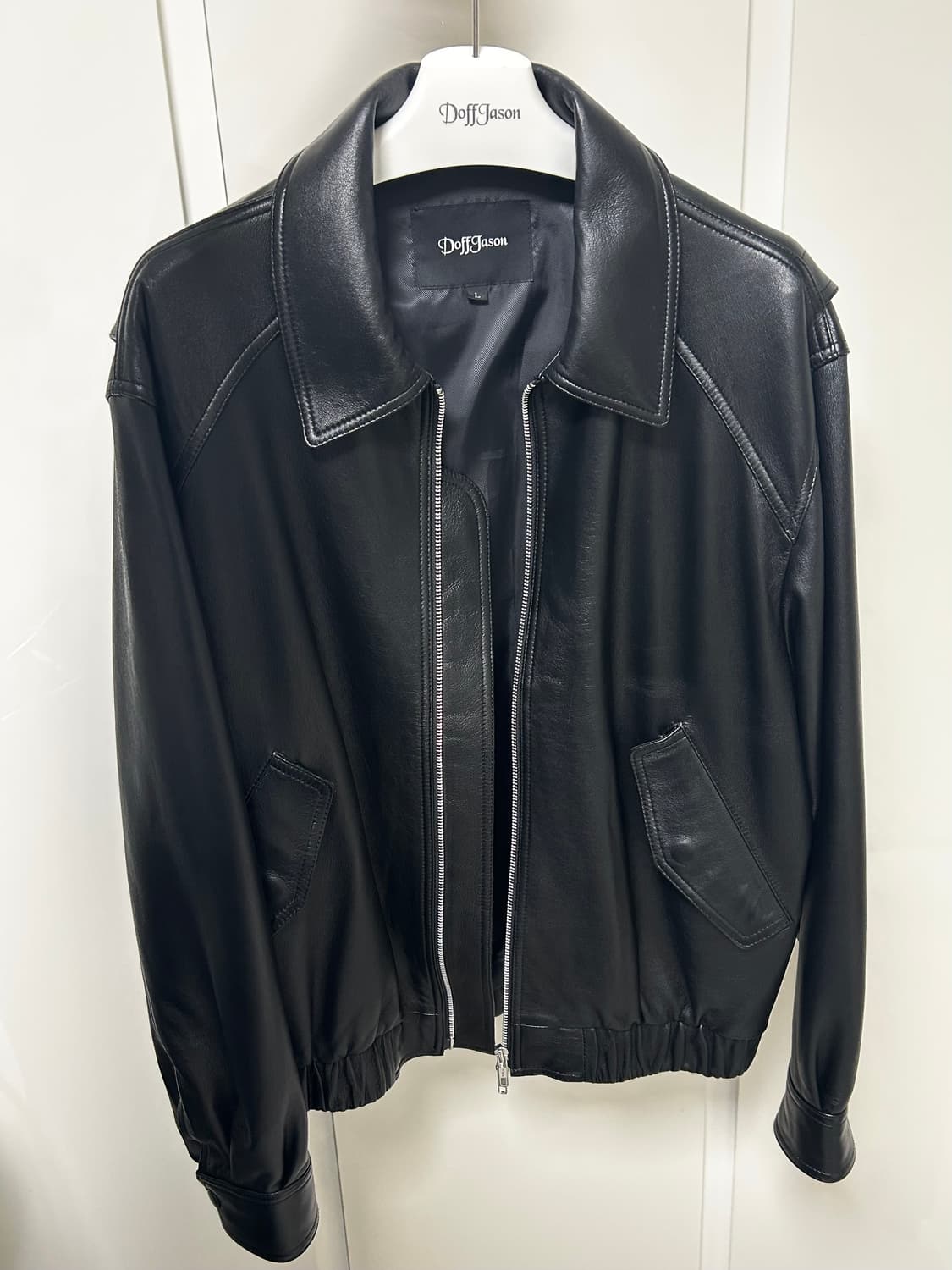 도프제이슨 블랙 레더자켓 L 상품이미지1