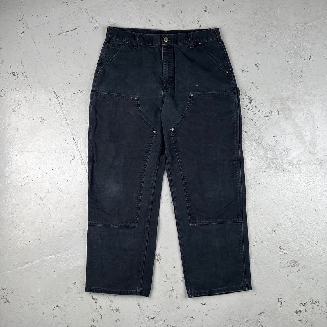 빈티지 칼하트 블랙 더블니 워크 팬츠 B136BLK 상품이미지2