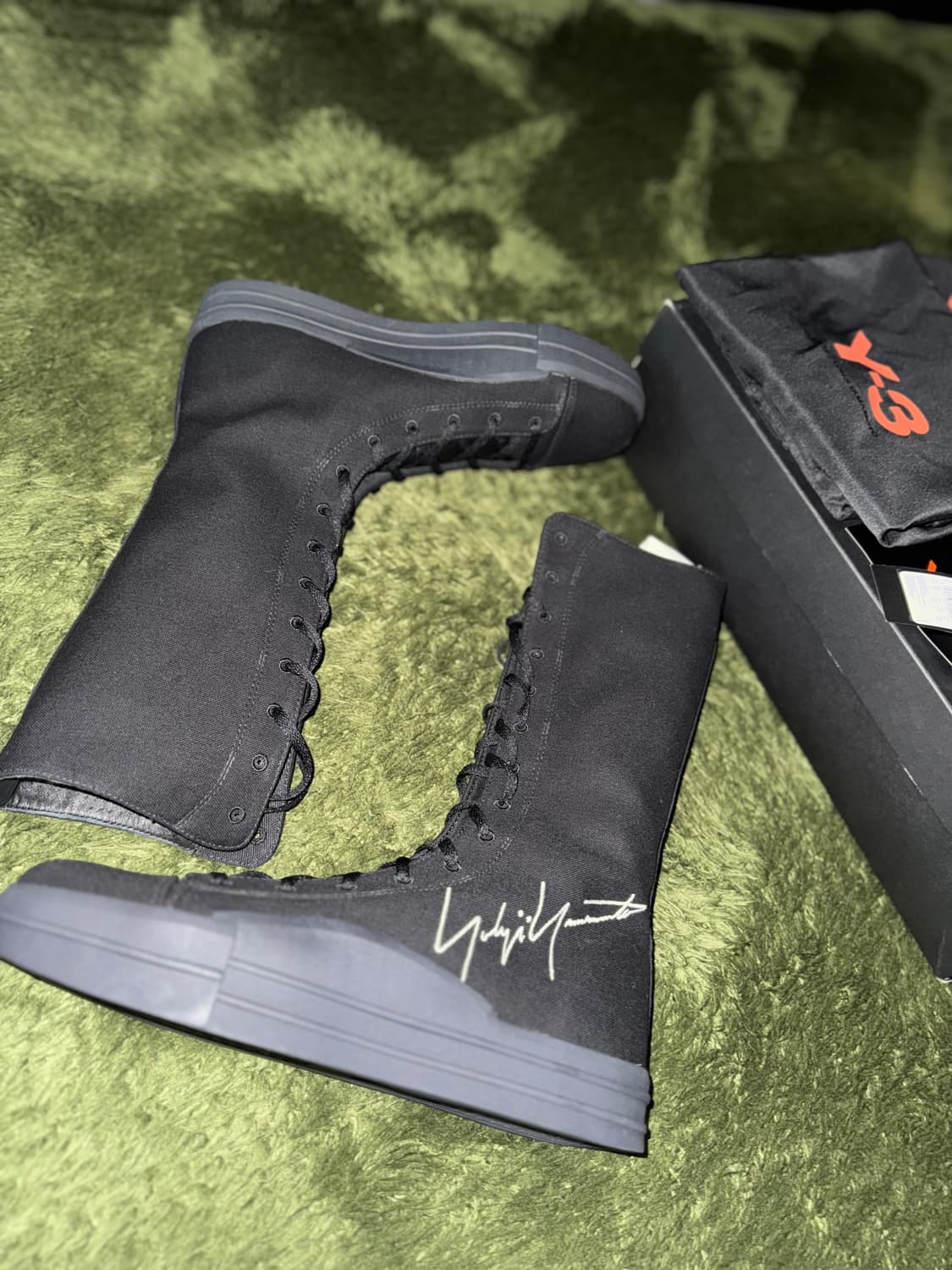 [275] Y-3 요지 야마모토 아디다스 유벤 엠브로더리 로고 부츠 상품이미지4
