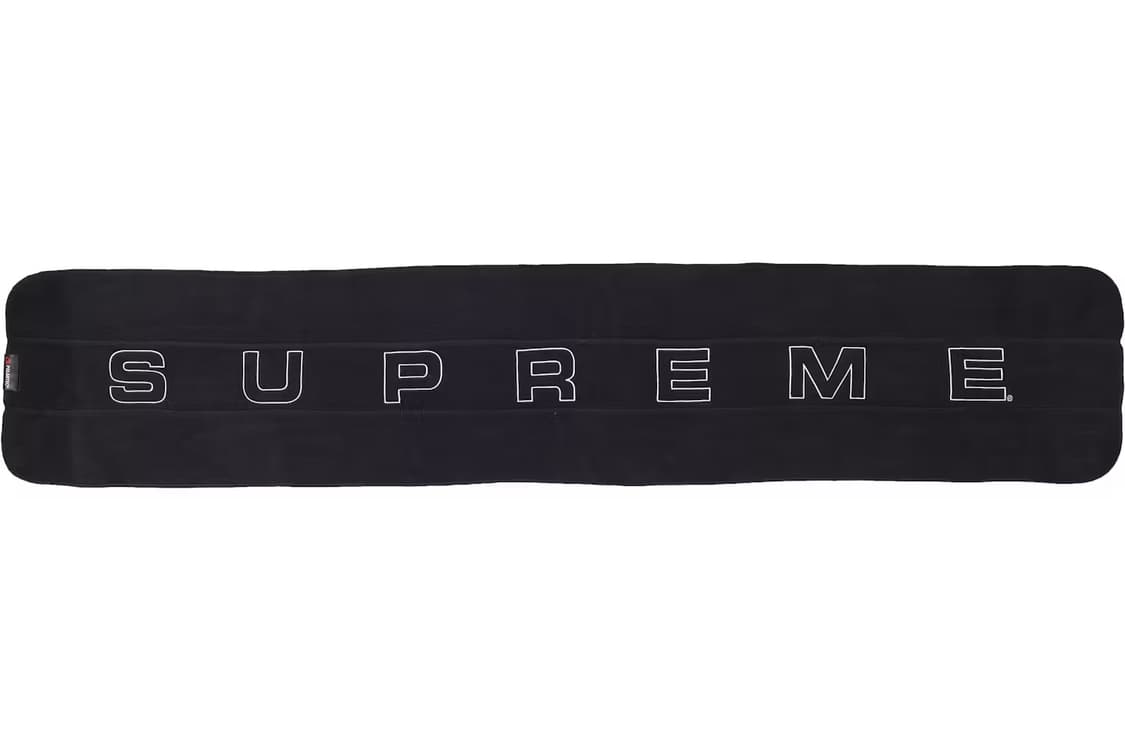 Supreme 18FW 폴라텍 로고 블랙 머플러 스카프 상품이미지1
