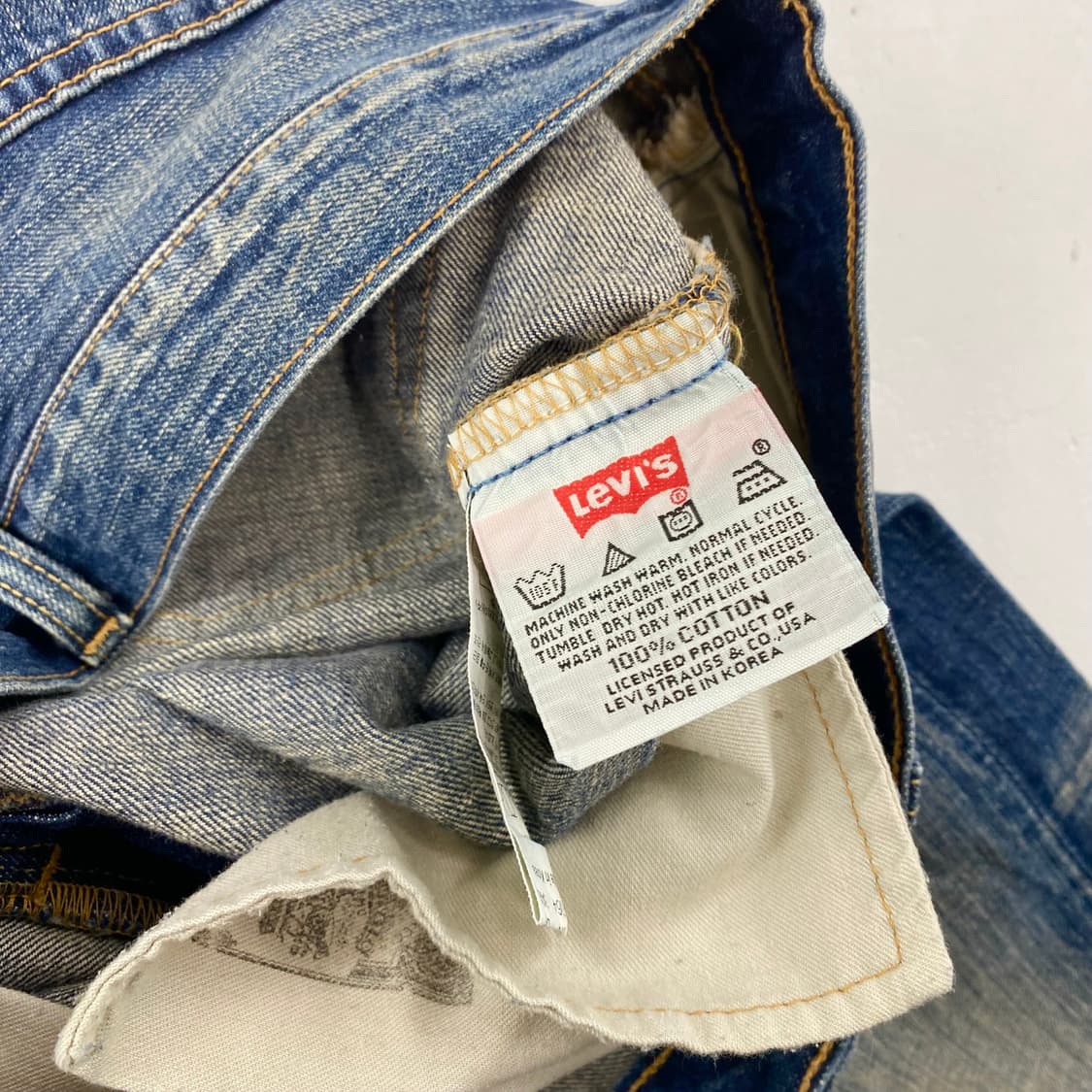  리바이스 501 워싱 스트레이트 데님 진 (32)  ﻿ 상품이미지9