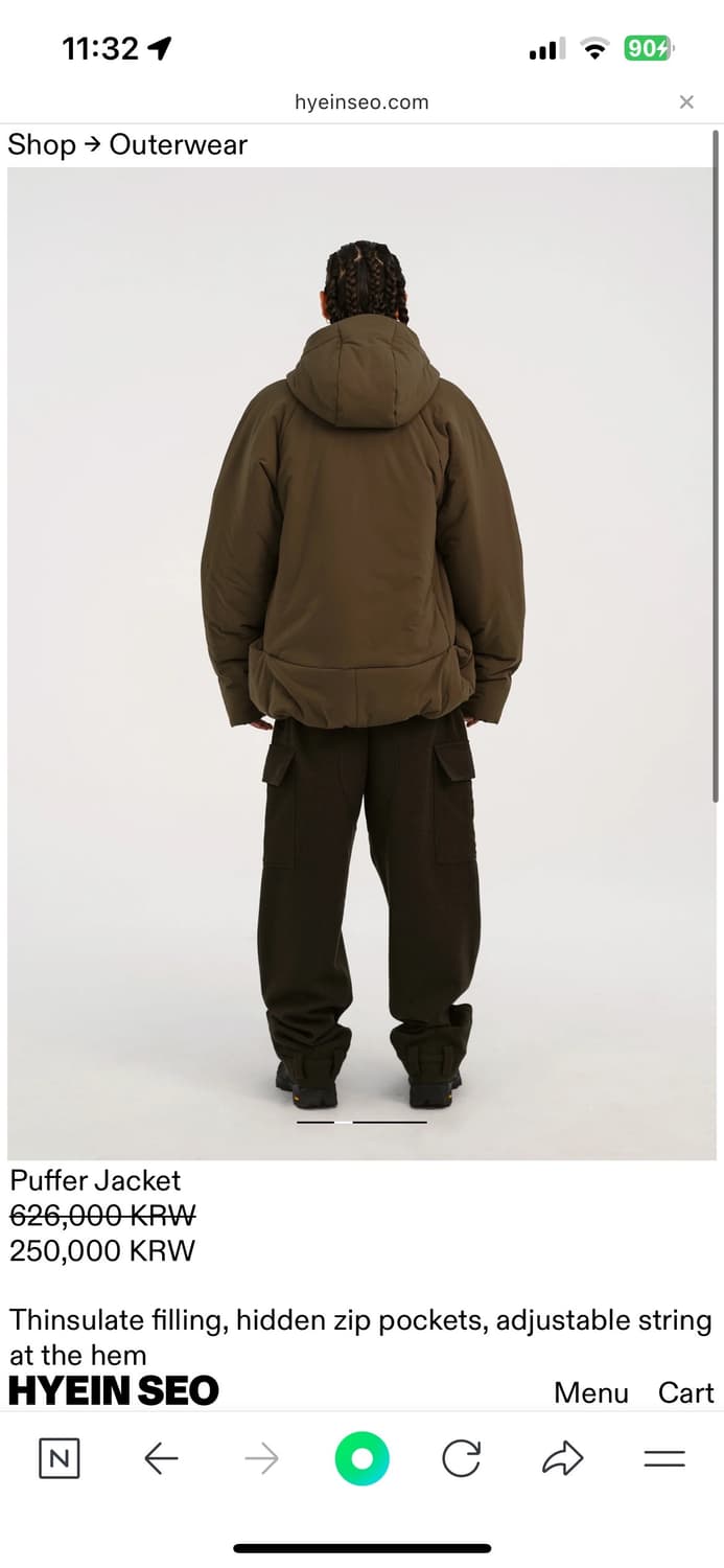 혜인서 패딩 푸퍼 자켓 사이즈3 상품이미지3