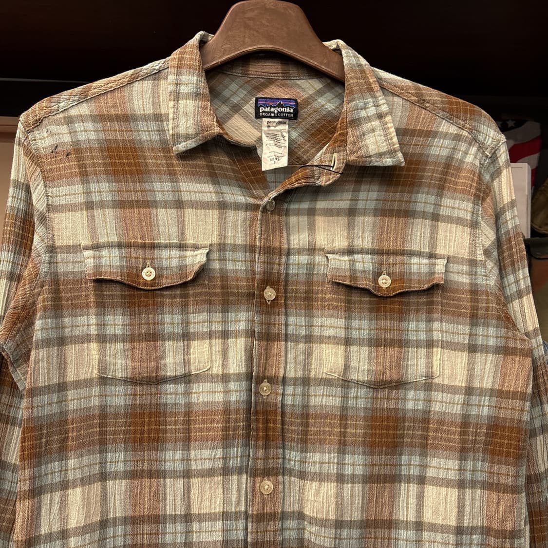 파타고니아 오가닉코튼 페이드 타탄체크 린넨 워크셔츠 N1018 상품이미지3