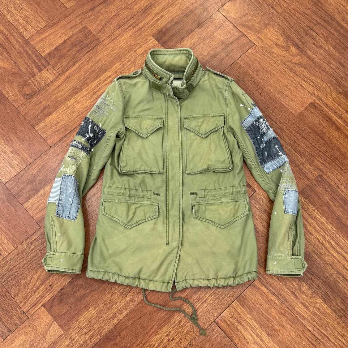 여성용 XXS 폴로 랄프로렌 데님앤서플라이 패치워크 야상 필드 자켓  상품이미지3