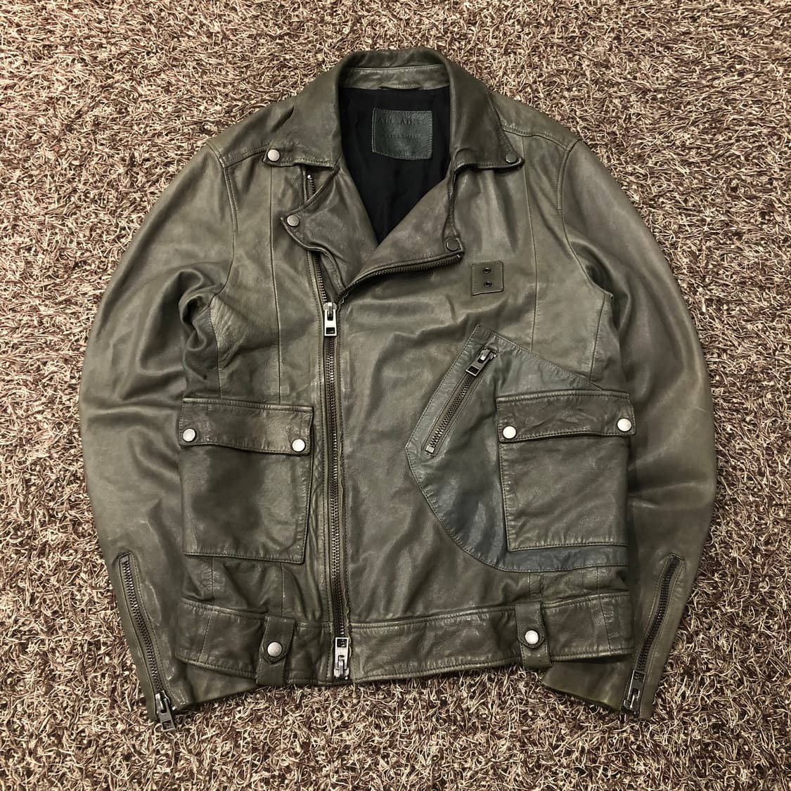 올세인츠 양가죽 라이더 레더 가죽 바이커 자켓 상품이미지3