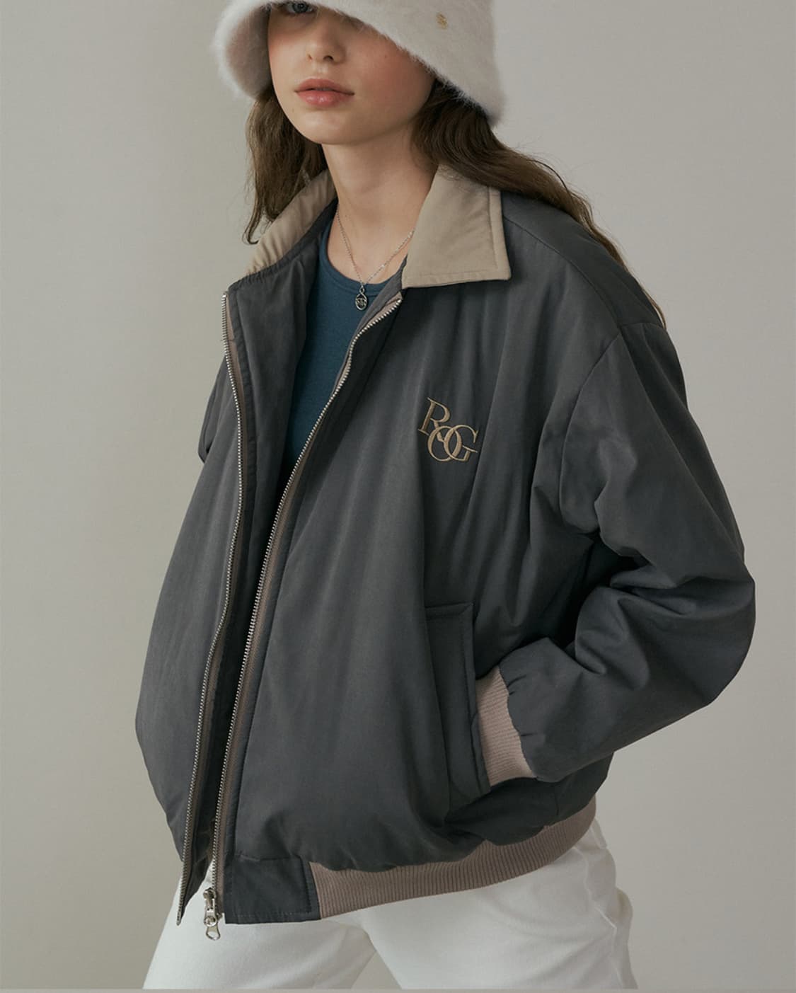 새제품 리올그 점퍼 잠바 블루종 상품이미지1