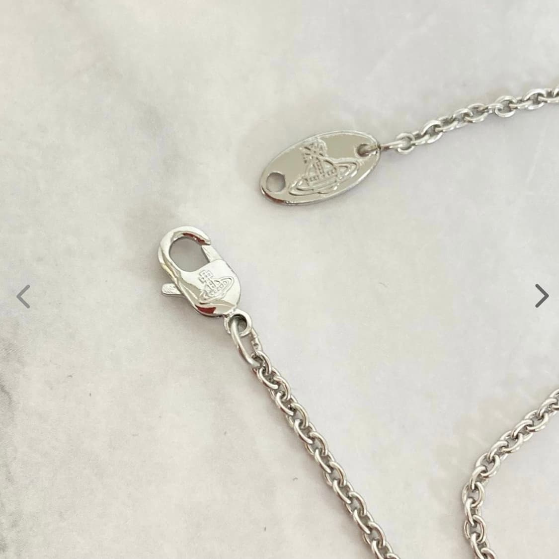 비비안 웨스트우드 아카이브 화이트 크리스탈 orb 팬던트 목걸이 상품이미지5